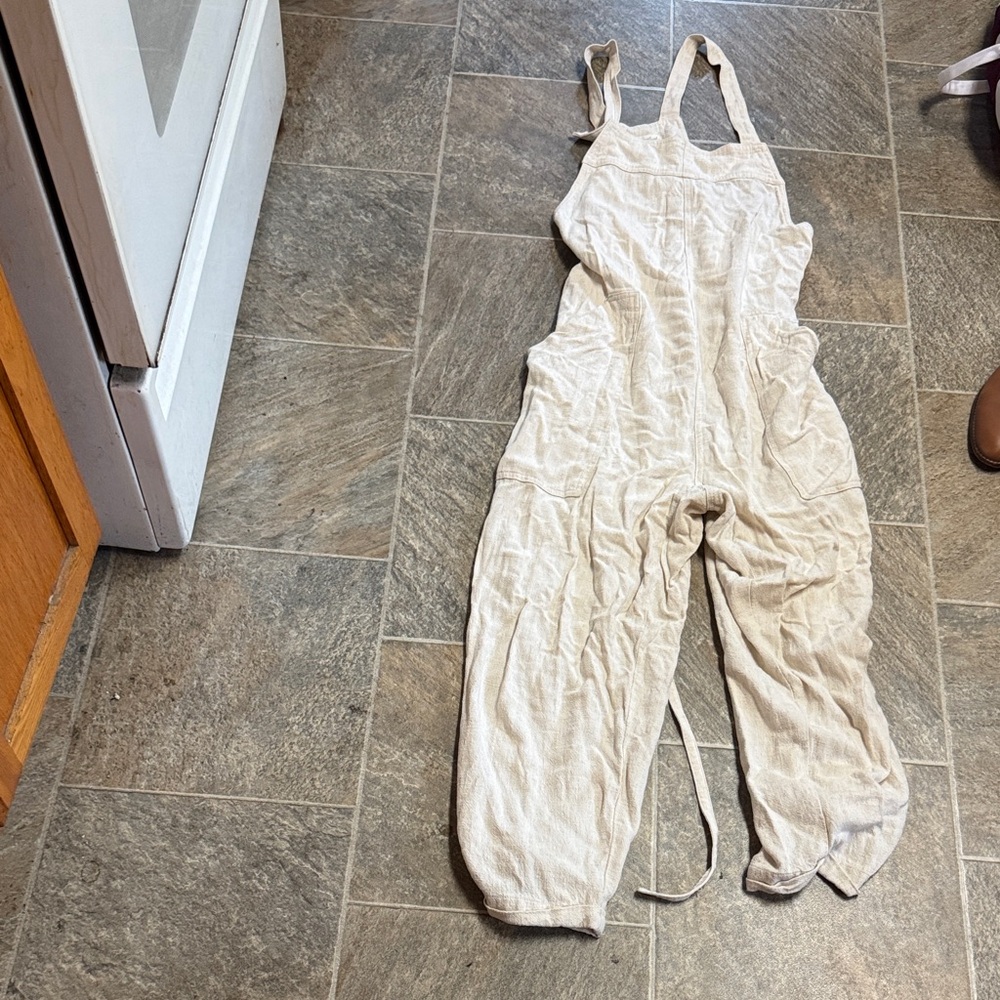 Madewell Linen Jumpsuit in Cream